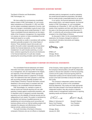 fmc technologies 2001ar