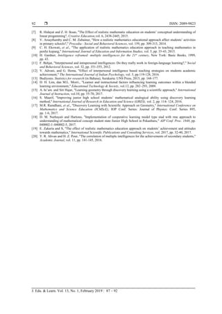 The use of discovery learning model with RME approach viewed from ...