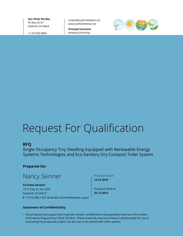 Single Occupancy Tiny Dwelling Equipped with Renewable Energy Systems