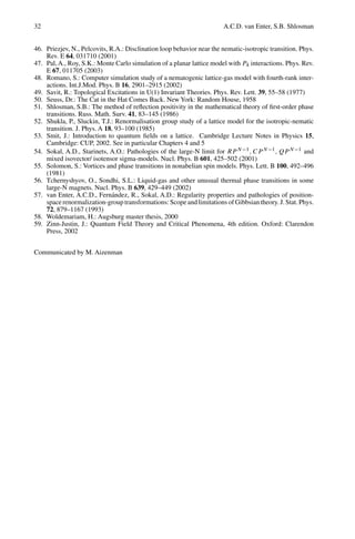 Communications In Mathematical Physics Volume 255 M Aizenman Chief ...