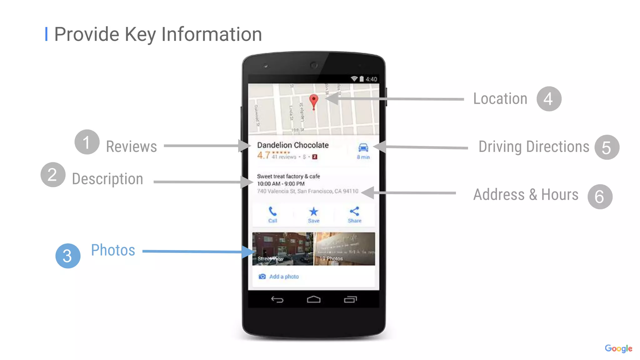 I Provide Key Information
Address & Hours
Location
Reviews Driving Directions
Description
Photos
1
2
3
4
5
6
 