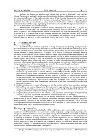 Energy demand forecasting of remote areas using linear regression and ...