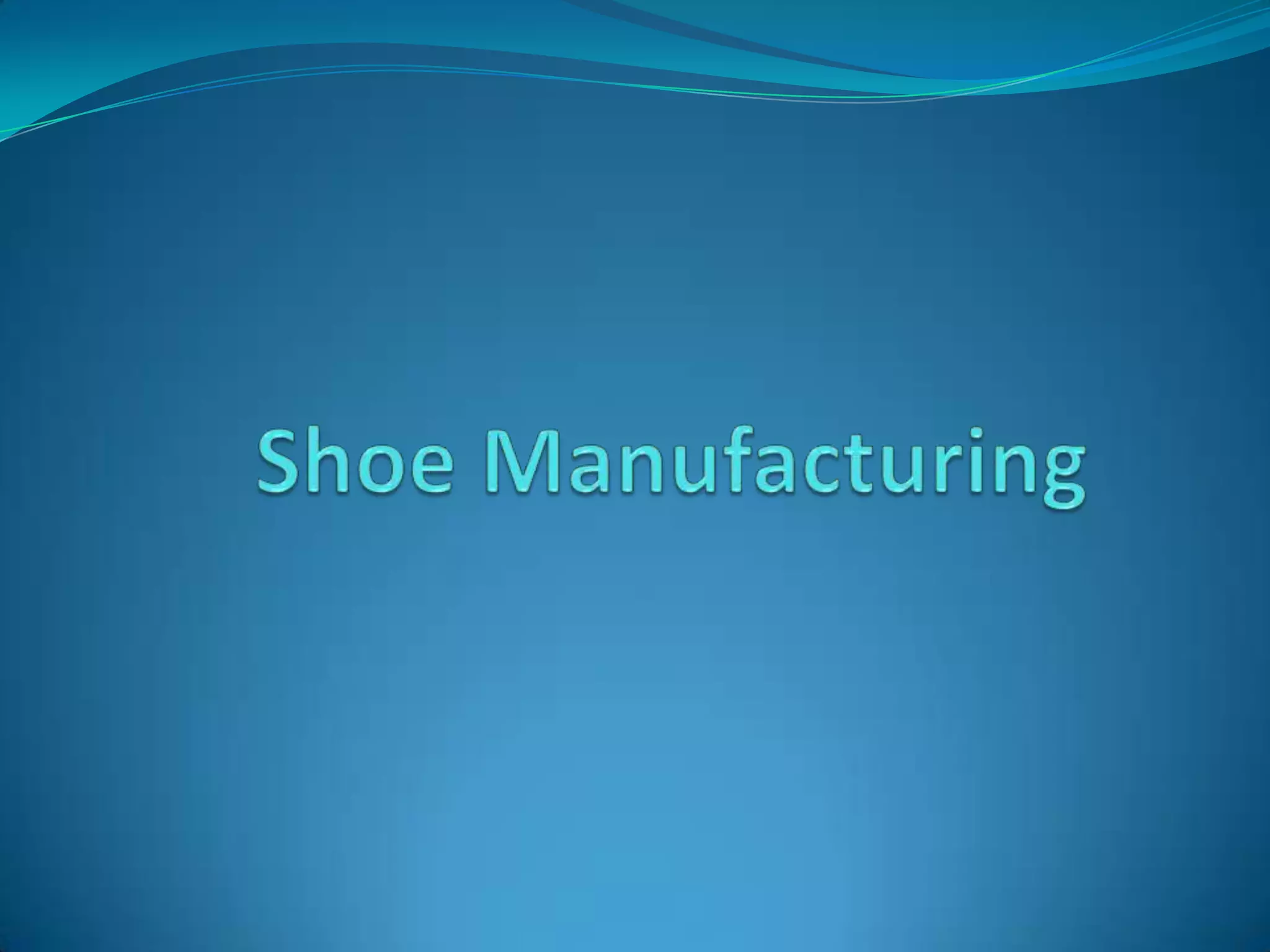 Shoes manufecturing PPT