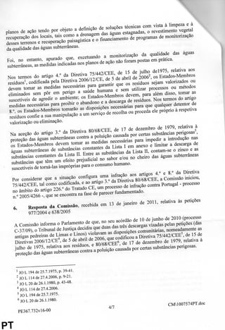 Comunicado de imprensa sobre Lourosa do PCP