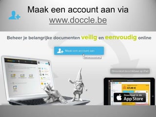 Maak een account aan via
www.doccle.be

 