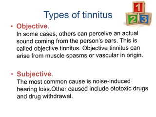 Types of tinnitus
 