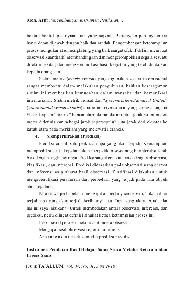 Pengembangan Instrumen Penilaian Mapel Sains Melalui Pendekatan Keter Pengembangan Instrumen Penilaian Mapel Sains Melalui Pendekatan Keter