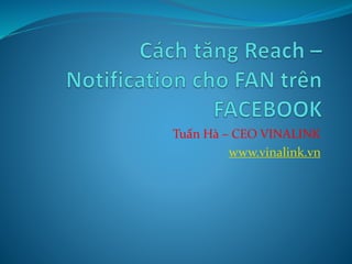 Tuấn Hà – CEO VINALINK
www.vinalink.vn
 