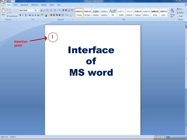 Introduction of MS Word 2007