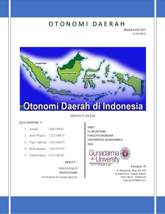 Otonomi Daerah Makalah