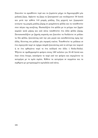 193
Ξεκινάτε να προσθέτετε νερό και να ζυμώνετε μέχρι να δημιουργηθεί μία
μαλακή ζύμη. Αφήνετε τη ζύμη να ξεκουραστεί για τουλάχιστον 30 λεπτά
και μετά την κόβετε 5-6 μικρές μπάλες. Στη μηχανή των ζυμαρικών
ανοίγετε τις μικρές μπάλες ζύμης σε μακρόστενα φύλλα και τα τοποθετείτε
στον πάγκο της κουζίνας. Πασπαλίζετε ένα φύλλο με το μείγμα των ξηρών
καρπών κατά μήκος και από πάνω τοποθετείτε ένα άλλο φύλλο ζύμης.
Ξαναπασπαλίζετε με ξηρούς καρπούς και ξεκινάτε να διπλώνετε σε ρολάκι
τα δύο φύλλα, ξεκινώντας από την μία μεριά και κατεβαίνοντας προς την
άλλη, δίνοντας στο ρολάκι μία στριφτή εικόνα. Τοποθετείτε τα ρολάκια σε
ένα στρογγυλό ταψί σε σχήμα σπιράλ ξεκινώντας από το κέντρο του ταψιού
ή σε ένα ορθογώνιο ταψί το ένα κολλητά στο άλλο. ( δίπλα-δίπλα).
Ψήνετε σε προθερμασμένο φούρνο στους 180ο κελσίου για 35-40 λεπτά και
όταν είναι έτοιμα, αποσύρετε το ταψί από τον φούρνο και περιχύνετε τα
κατιμέρια με το κρύο σιρόπι. Κόβετε τα κατιμέρια σε κομμάτια και τα
σερβίρετε με χοντροκομμένο αμύγδαλο από πάνω.
 