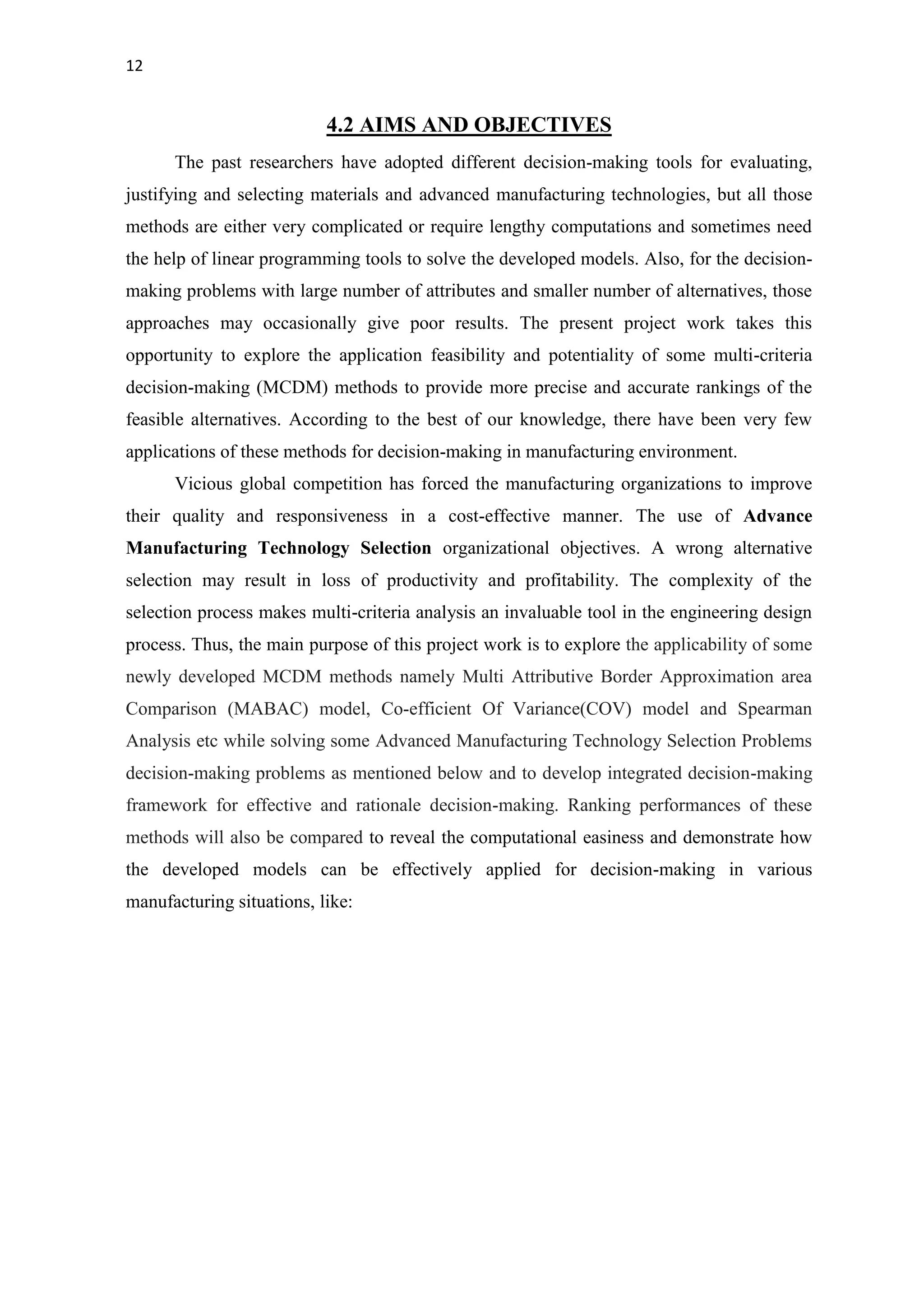 DEVELOPMENT OF SOME INTEGRATED DECISION-MAKING FRAMEWORK FOR ADVANCED ...