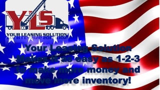 Your Leasing Solution
Makes it as easy as 1-2-3
to make more money and
move more inventory!
 