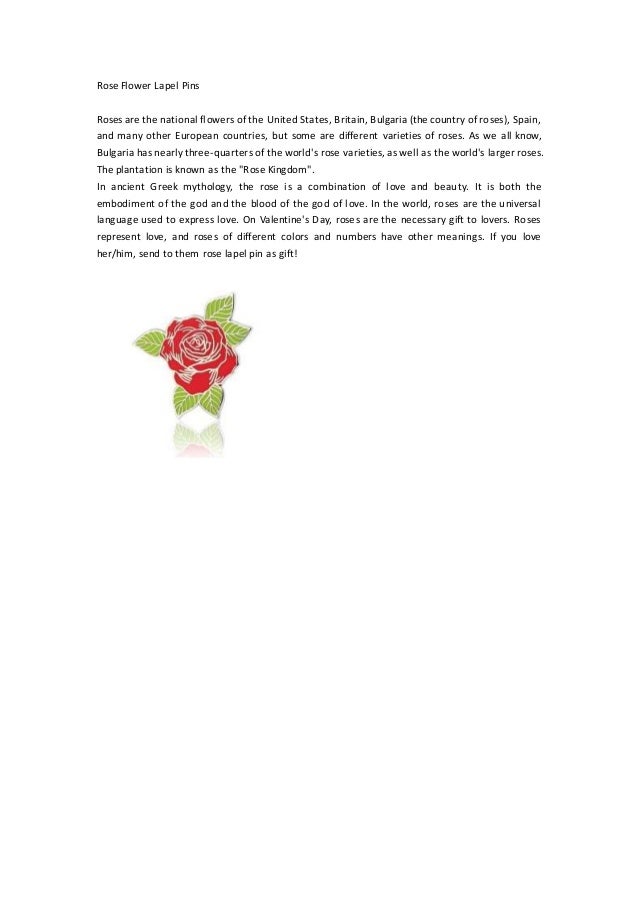 Rose Flower Lapel Pins