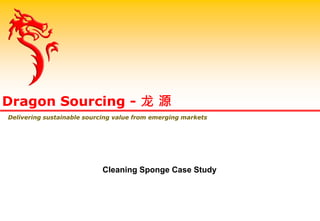 Dragon Sourcing - 龙 源
Delivering sustainable sourcing value from emerging markets
Cleaning Sponge Case Study
 
