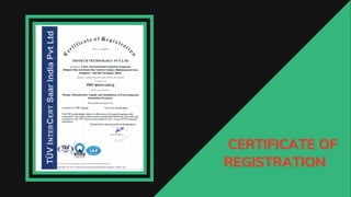 CERTIFICATE OFCERTIFICATE OF
REGISTRATIONREGISTRATION
 