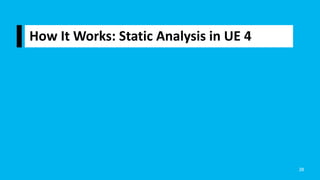 How It Works: Static Analysis in UE 4
38
 