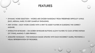 Interactive Hangman Game Project with Multiple Features and Future ...