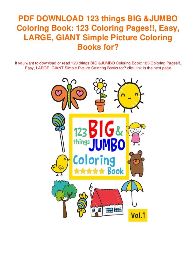 Download 123 Things Big Jumbo Coloring Book 123 Coloring Pages Easy
