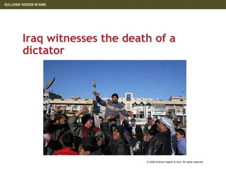 Iraq witnesses the death of a dictator 