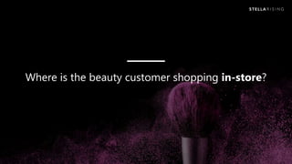 Where is the beauty customer shopping in-store?
 