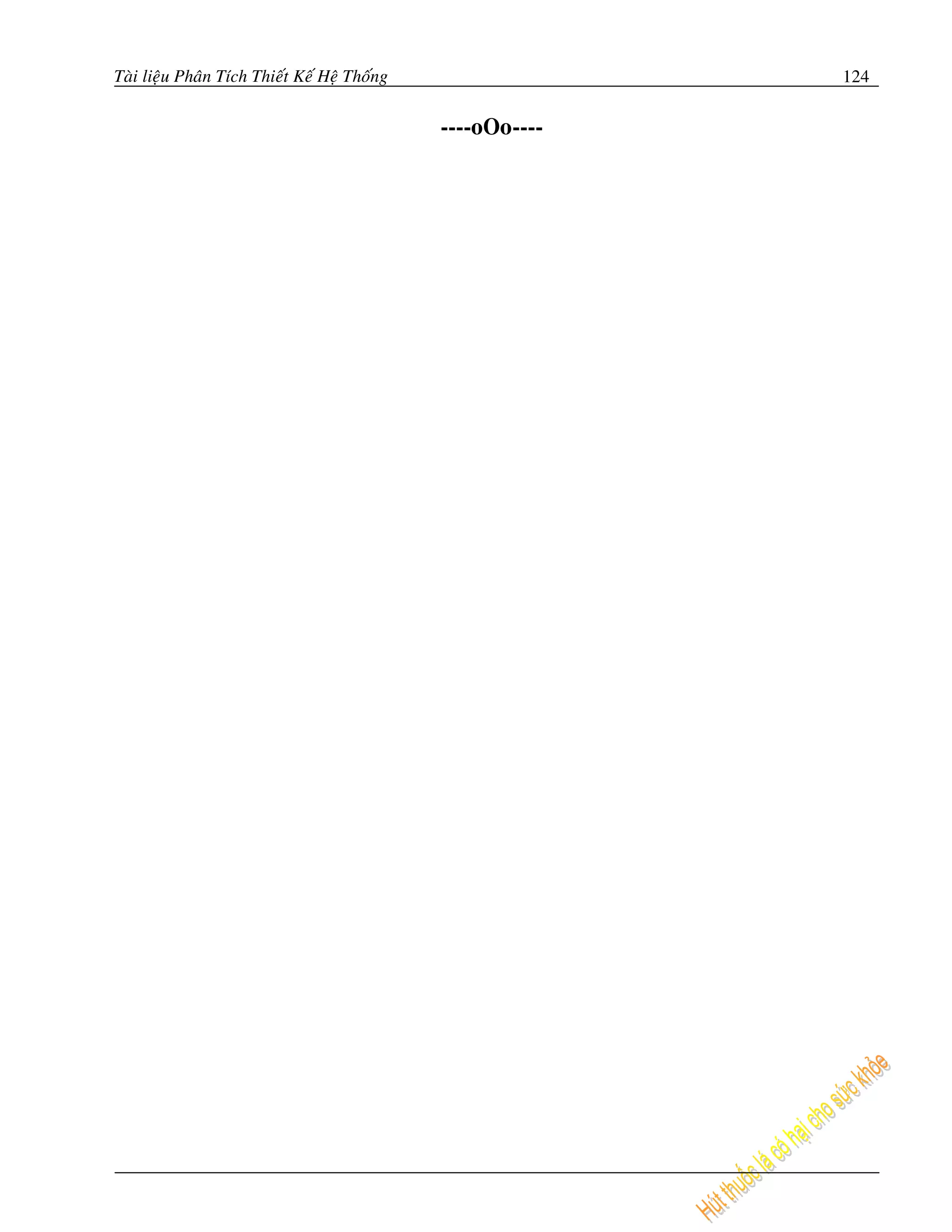 Taøi lieäu Phaân Tích Thieát Keá Heä Thoáng                 124

                                              ----oOo----
 