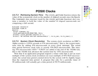 POSIX Clocks




               30
 