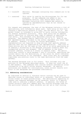 RFC 1058 - Routing Information Protocol | PDF
