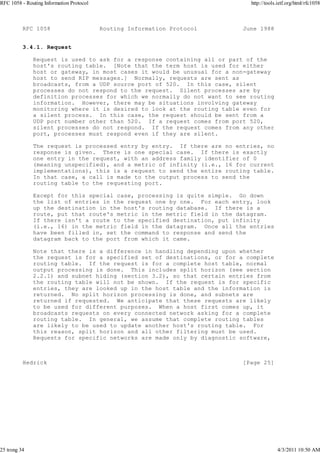 RFC 1058 - Routing Information Protocol | PDF
