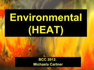 Environmental
(HEAT)
BCC 2012.
Michaela Cartner
 