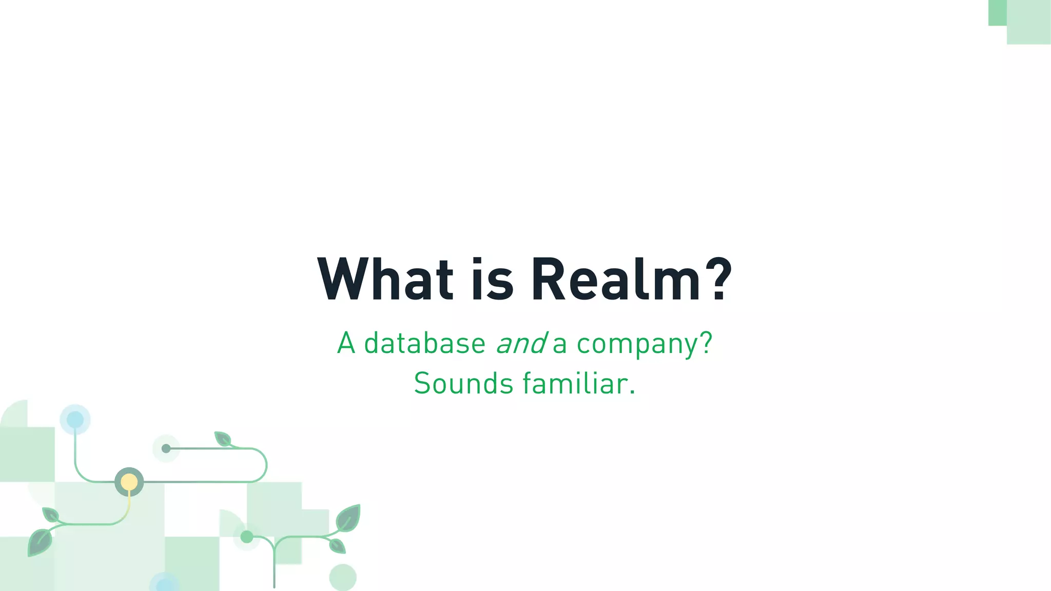 What is Realm?
A database and a company?
Sounds familiar.
 