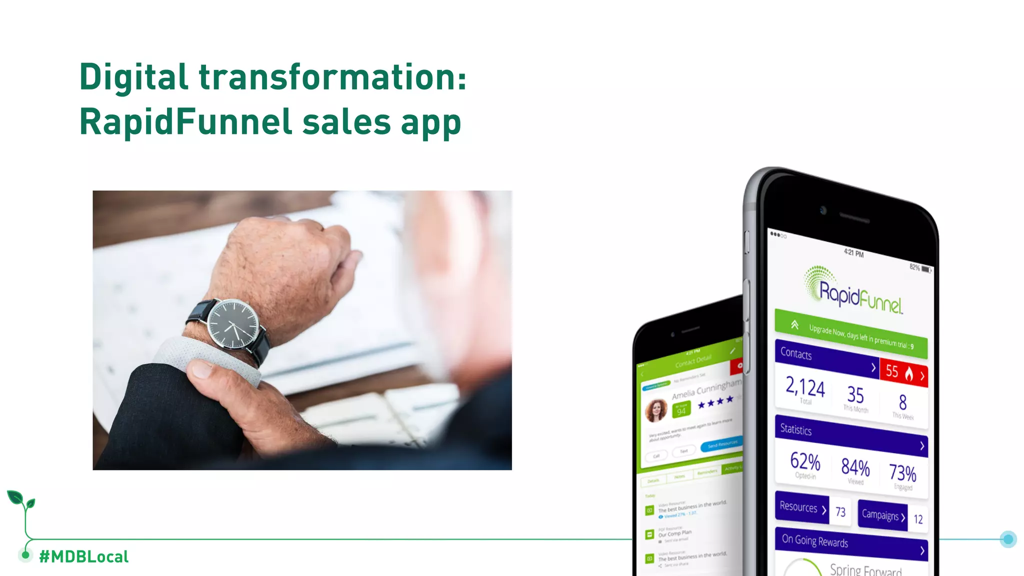 #MDBLocal
Digital transformation:
RapidFunnel sales app
 