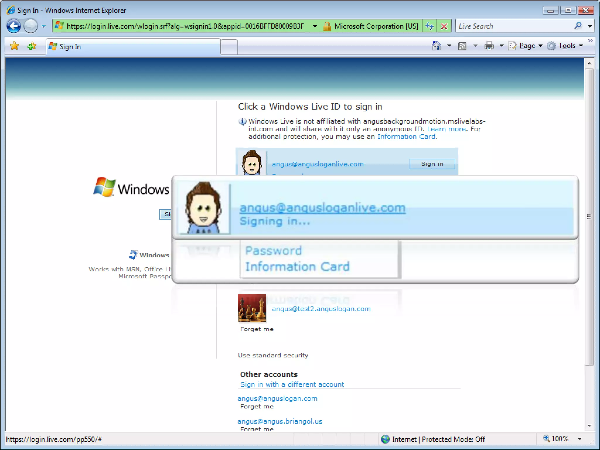 Developing with Windows Live