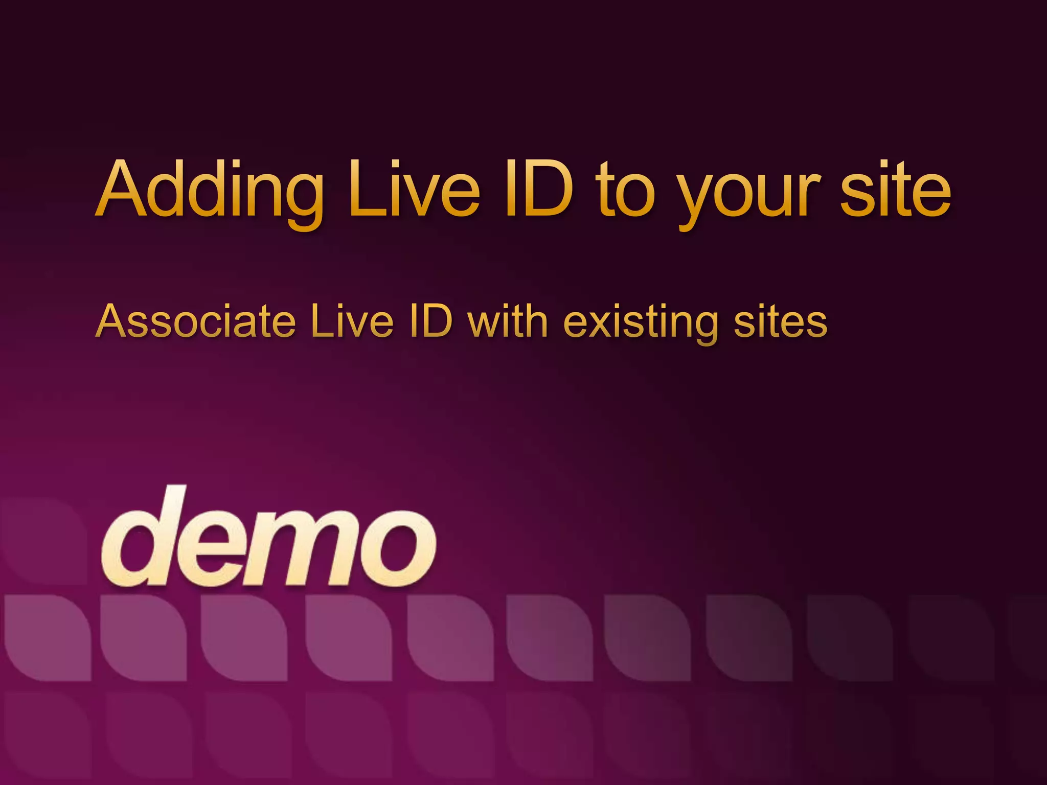 Developing with Windows Live