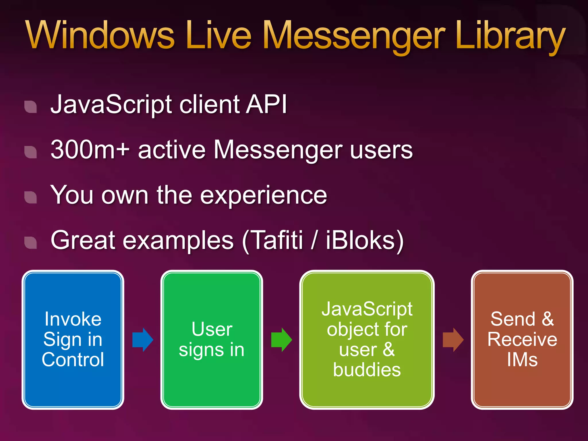 Developing with Windows Live