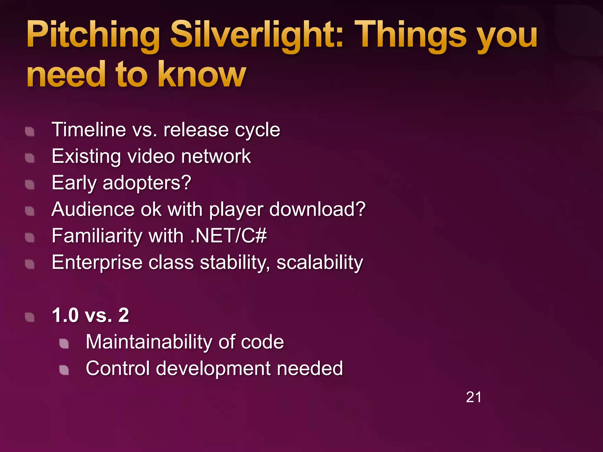 The Business of Microsoft Silverlight