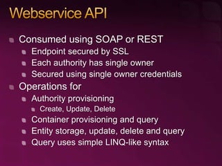 Introducing SQL Server Data Services