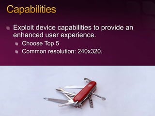 Using Microsoft Silverlight for Creating Rich Mobile User Experiences
