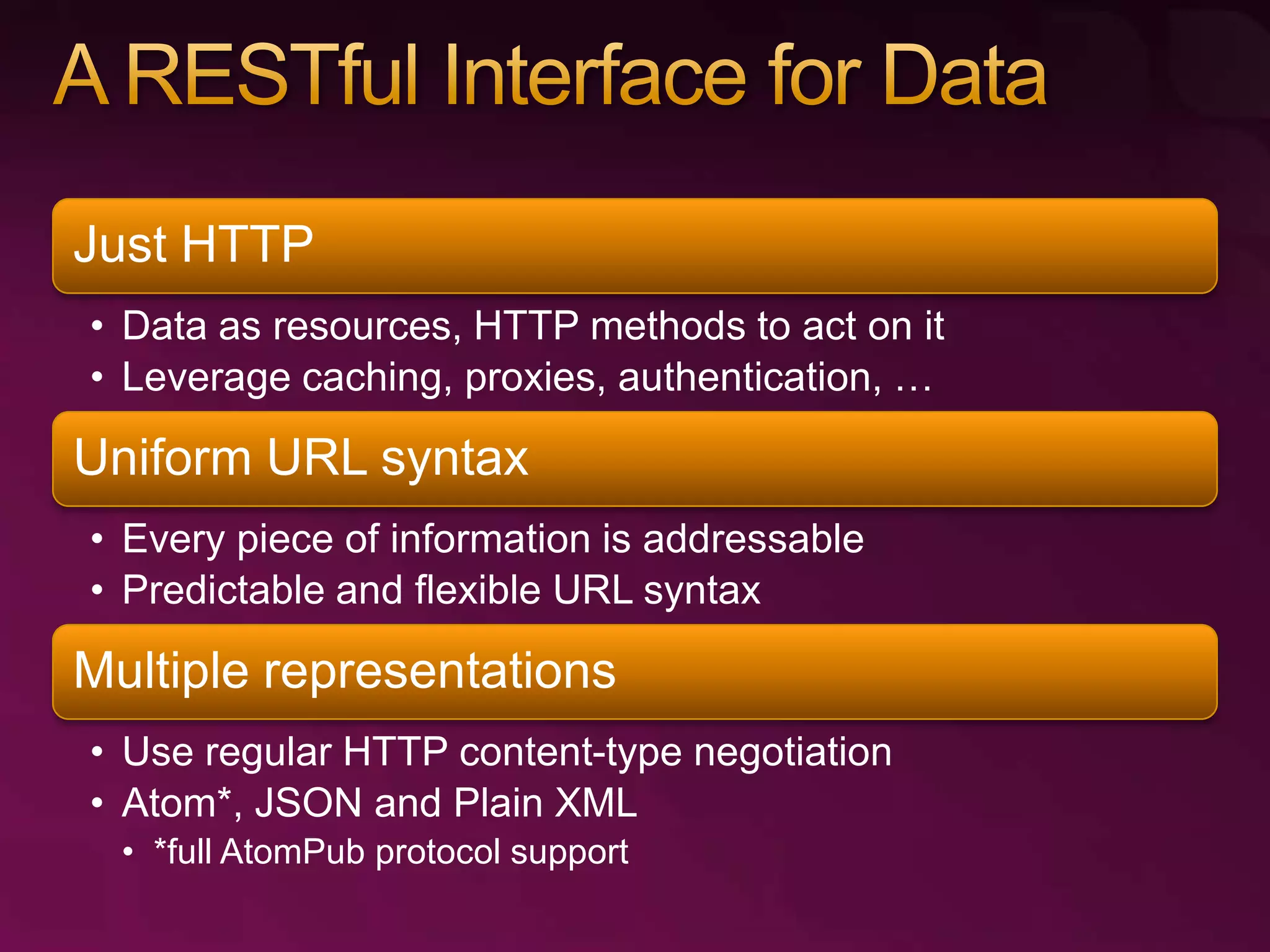 RESTful Data Services with the ADO.NET Data Services Framework