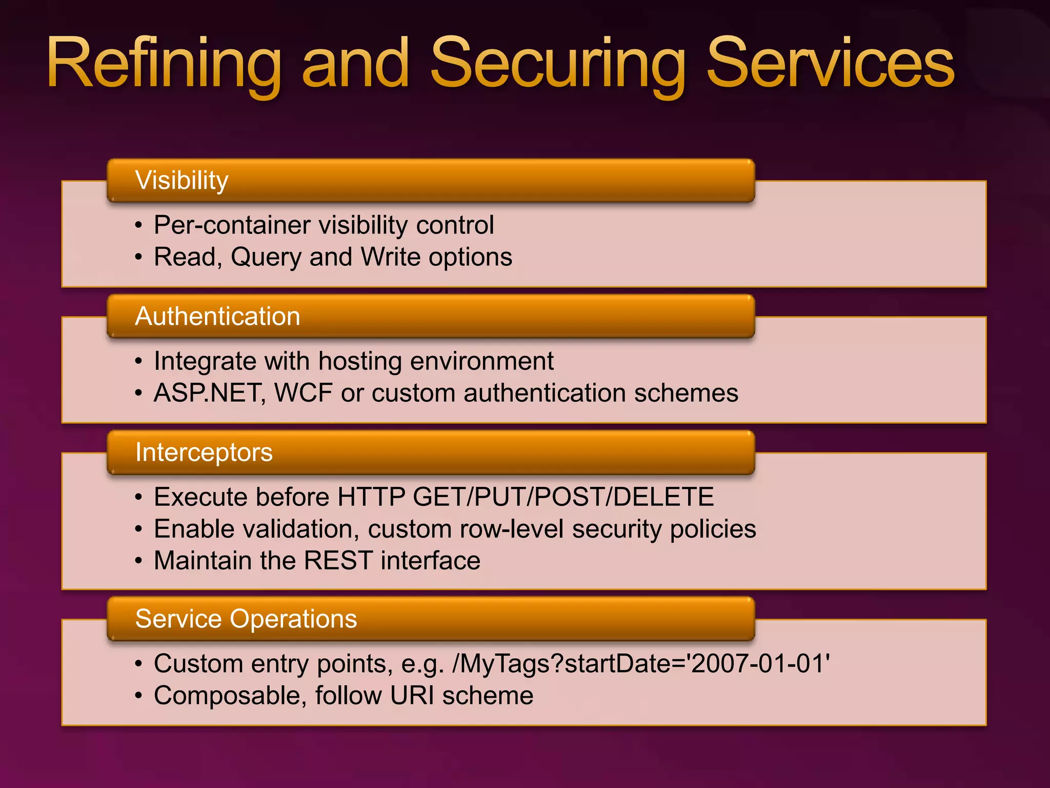 RESTful Data Services with the ADO.NET Data Services Framework