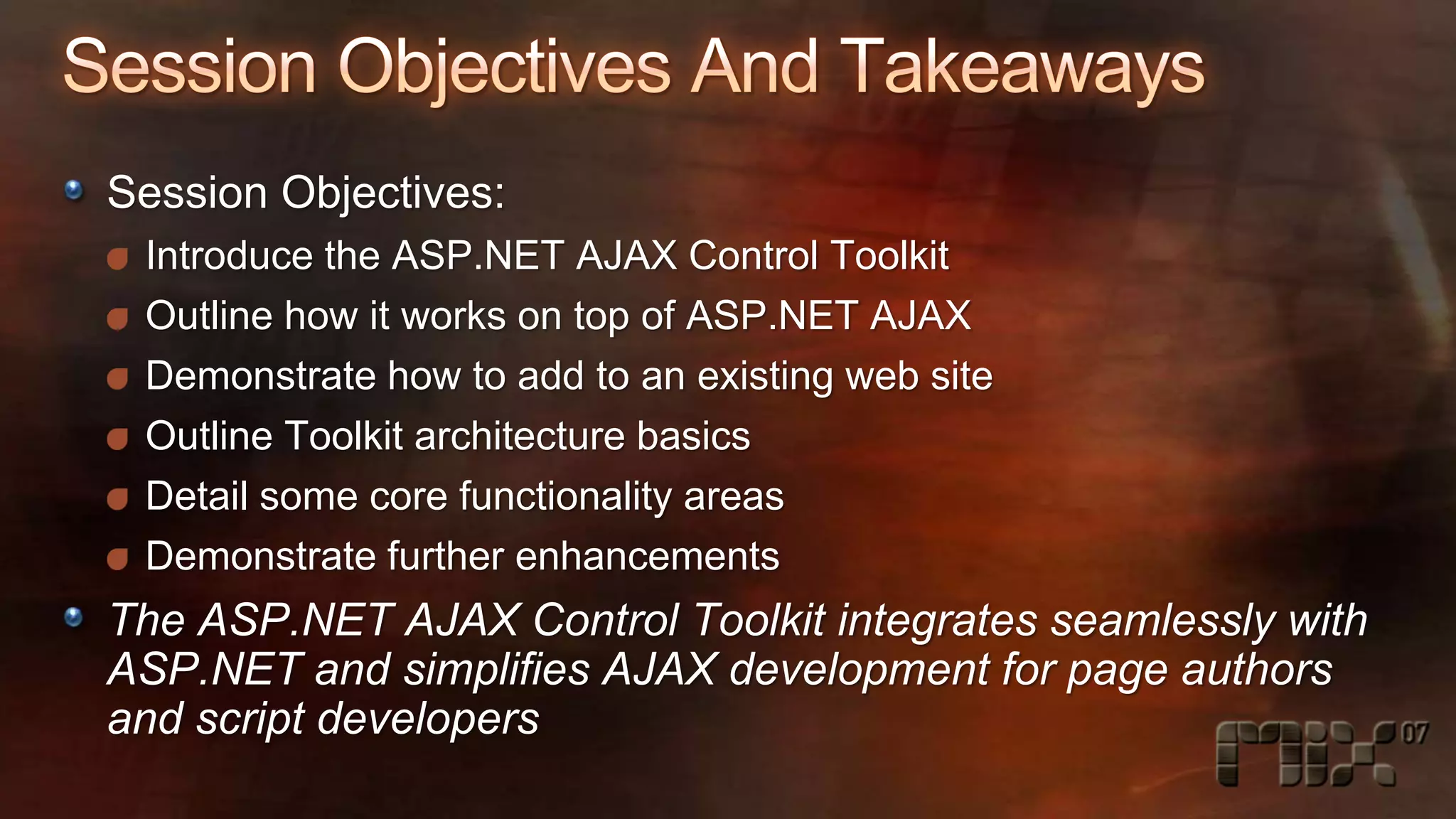 High-Speed Development with the AJAX Control Toolkit