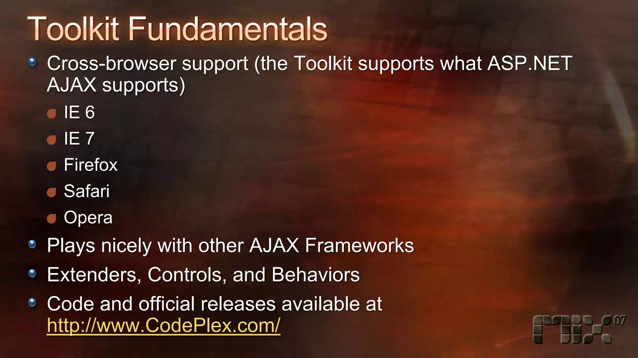 High-Speed Development with the AJAX Control Toolkit