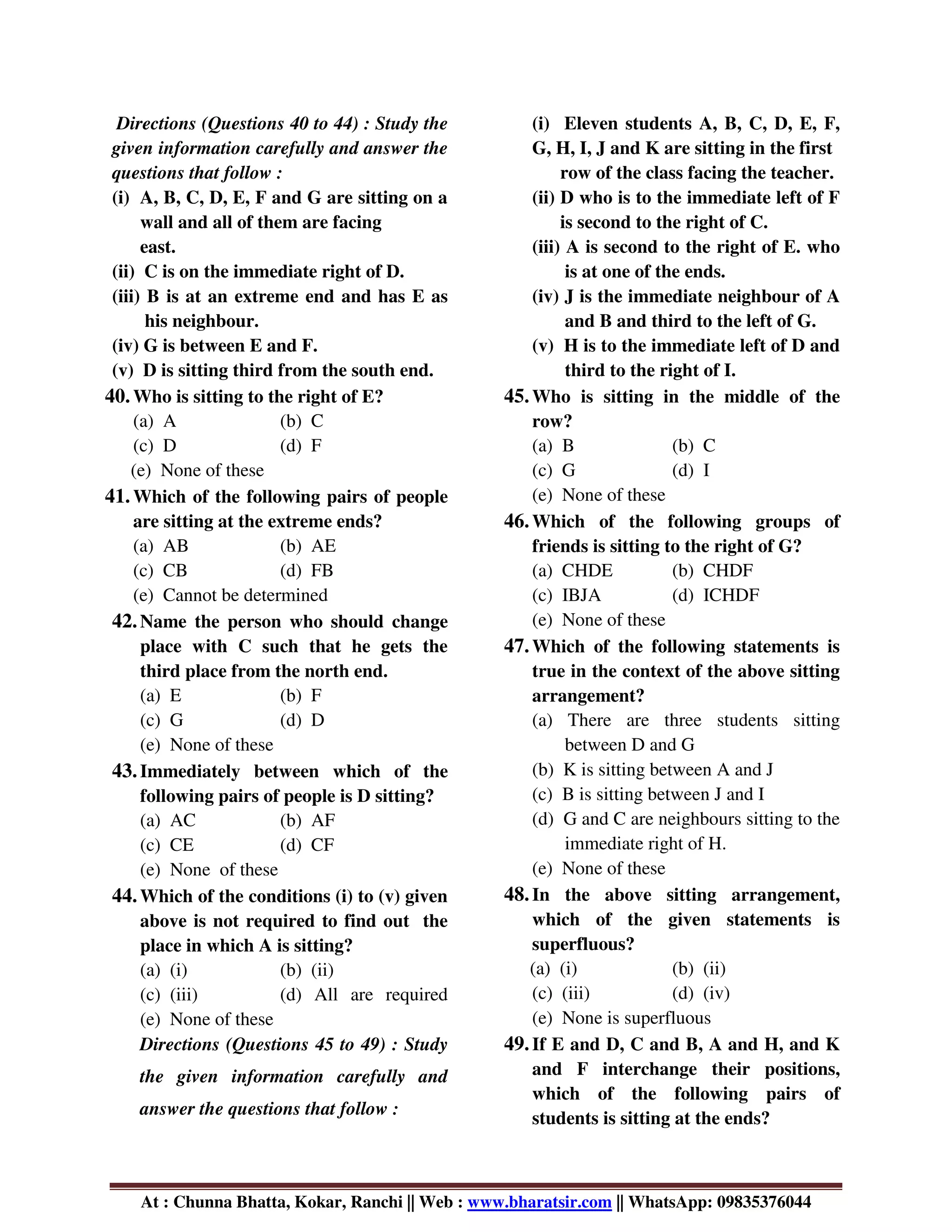 NIMCET 2023 : Questions | PDF