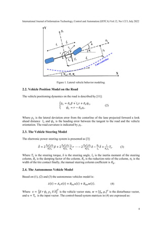 IMPROVED CONTROL DESIGN FOR AUTONOMOUS VEHICLES | PDF