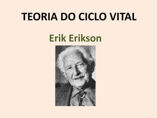 TEORIA DO CICLO VITAL
Erik Erikson
 