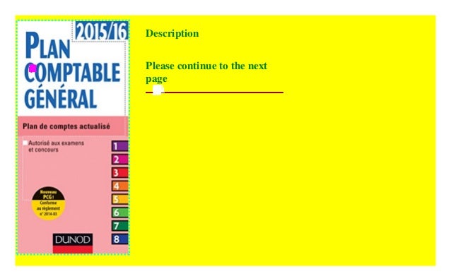Plan Comptable General Plan De Comptes Actualise Autorise