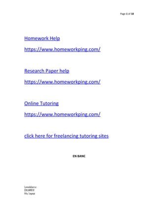 Page 1 of 18
Homework Help
https://www.homeworkping.com/
Research Paper help
https://www.homeworkping.com/
Online Tutoring
https://www.homeworkping.com/
click here for freelancing tutoring sites
EN BANC
Lynnedelacruz
CIVLAWREV1
Atty. Legaspi
 