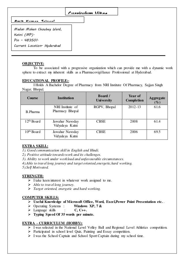 resume for better job