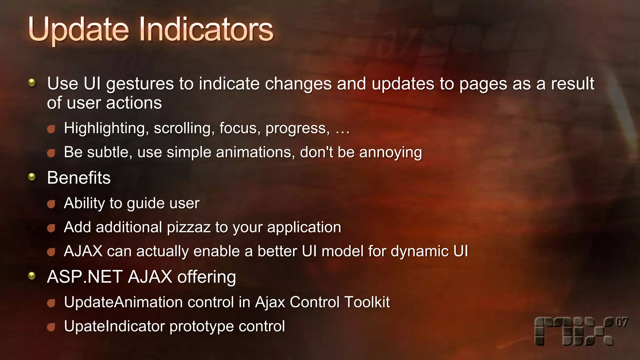 AJAX Patterns with ASP.NET