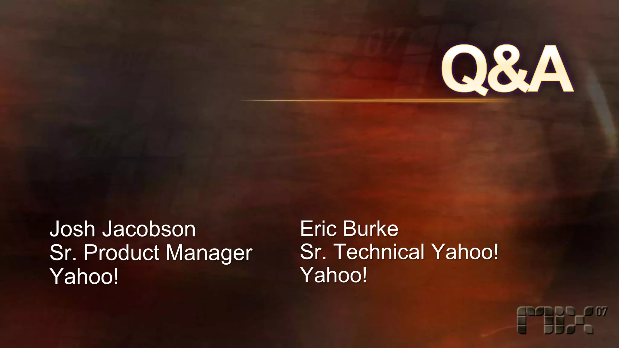 Yahoo! On Microsoft .NET 3.0 and Microsoft Expression